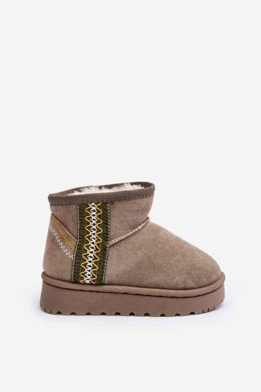 Snehule Čižmy zahriať sa deti zelená farba Leonora