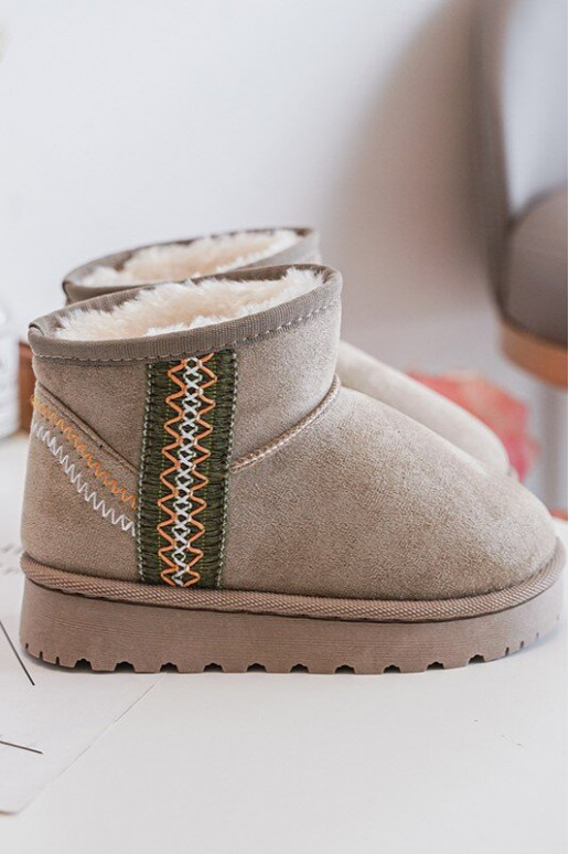 Snehule Čižmy zahriať sa deti zelená farba Leonora