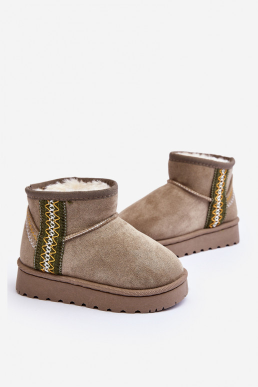 Snehule Čižmy zahriať sa deti zelená farba Leonora