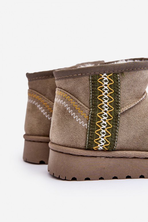 Snehule Čižmy zahriať sa deti zelená farba Leonora