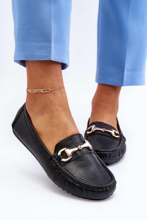 Dámske Klasický model Mokasíny Eko Kožené čierna Demese