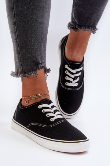 Tenisky Klasický model tenisiek čierna Olvali