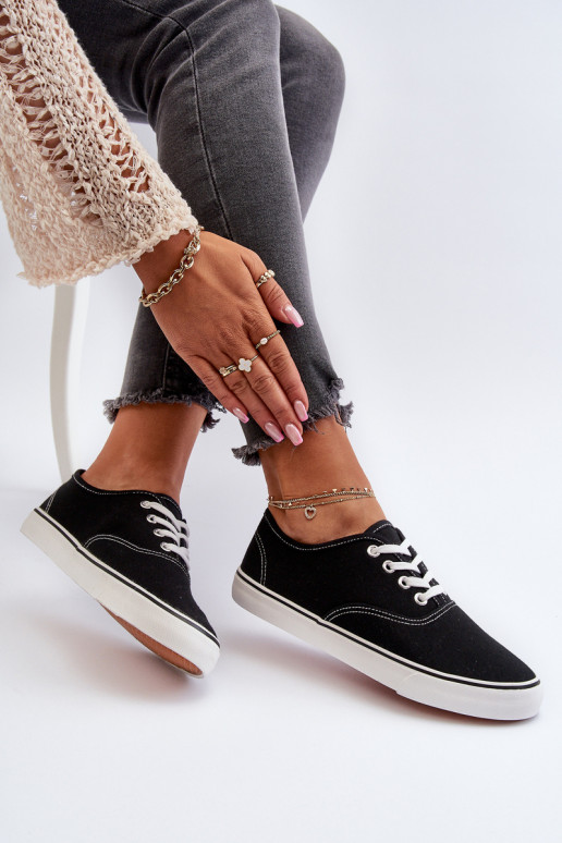 Tenisky Klasický model tenisiek čierna Olvali