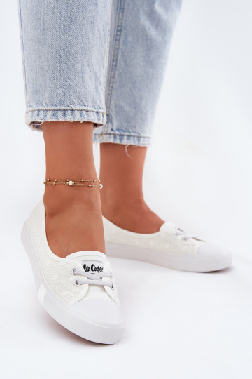 Tenisky Bežná obuvHaftem Lee Cooper LCIN-25-31-3447L biela farba 2