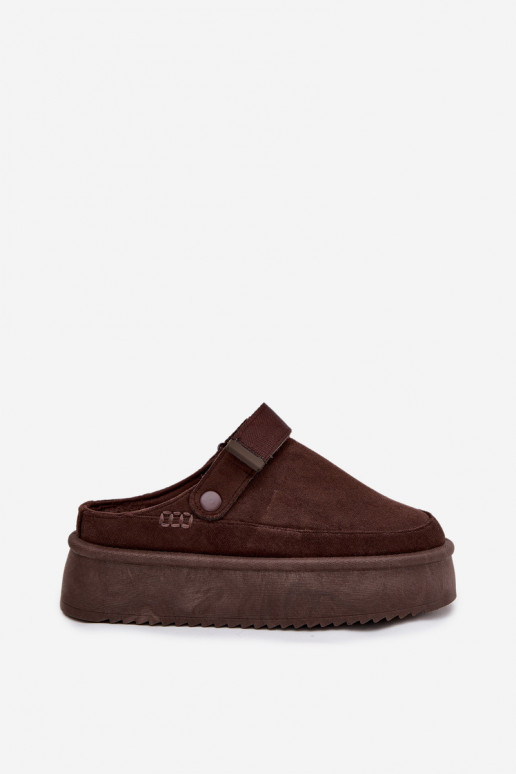 Snehule Dámske s platformous lepiacim zapínanímem CzekoladoIne Jorielle