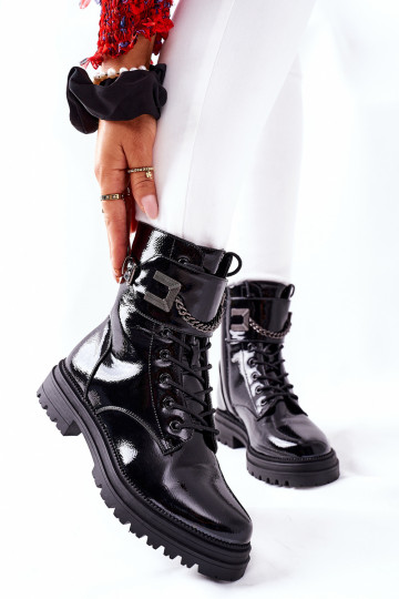 Dámske zahriať sa Pracovné členkové topánky čierna Vanquish