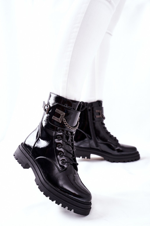 Dámske zahriať sa Pracovné členkové topánky čierna Vanquish