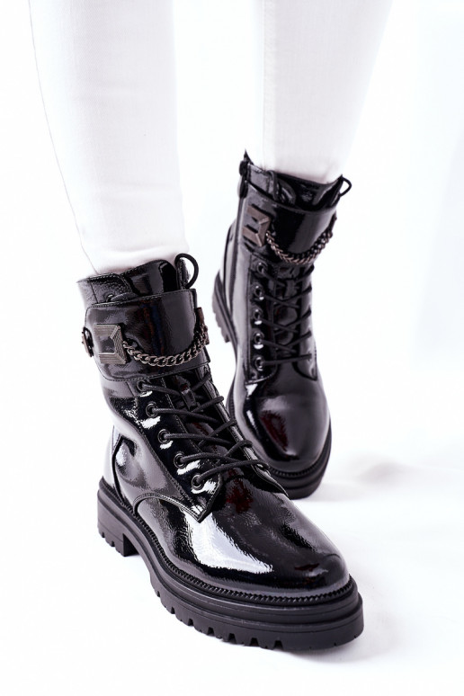 Dámske zahriať sa Pracovné členkové topánky čierna Vanquish