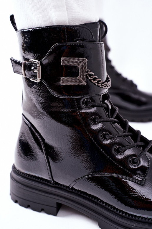 Dámske zahriať sa Pracovné členkové topánky čierna Vanquish