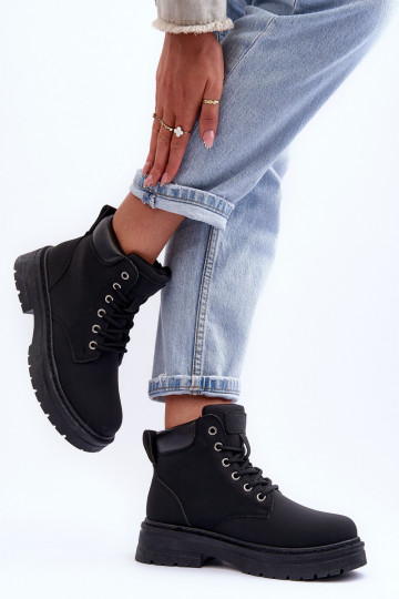 Dámske topánky Čižmy zahriať sa čierna Corbin 2