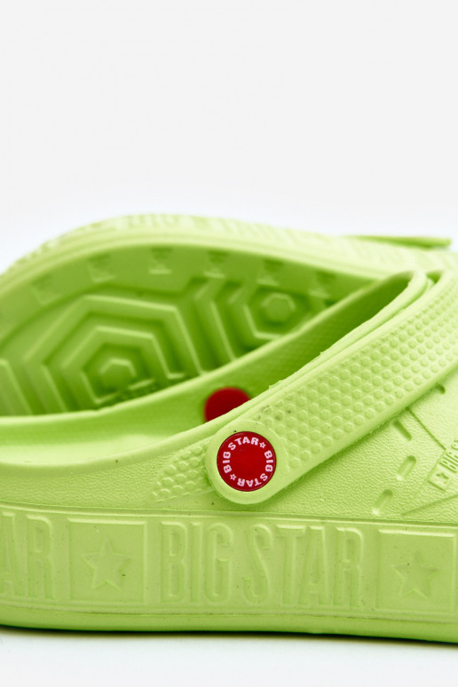pre mužov Ľahké papuče Dreváky Big Star II175005 zelená farba