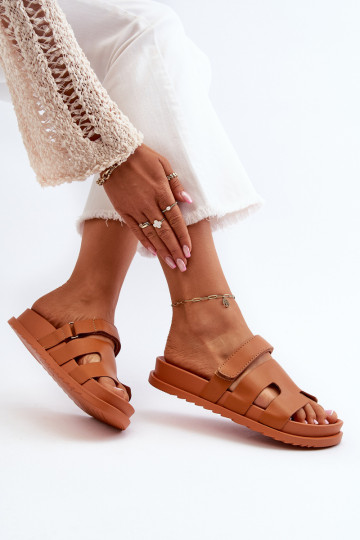 Klasický model Dámske papuče Hnedá farba Molie 2