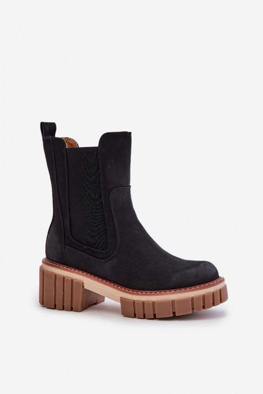 štýlové čižmy Zapnuté Hrad zahriať sa čierna Linneviae