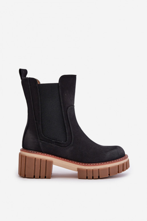 štýlové čižmy Zapnuté Hrad zahriať sa čierna Linneviae