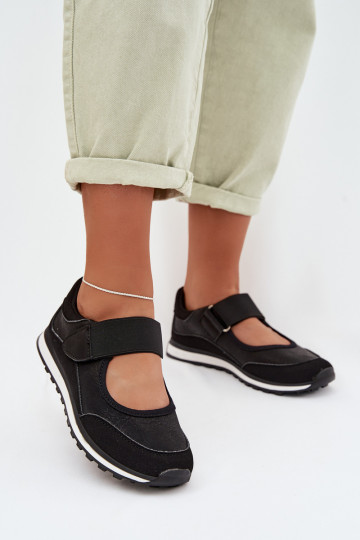 Topánky v športovom štýle Dámske s lepiacimi spojkami čierna Aveliette 2