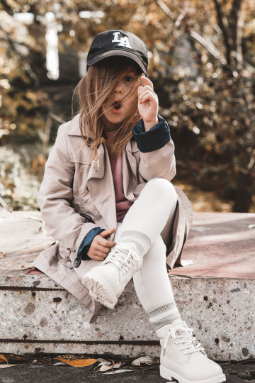 Teplé detské čižmy slonovina Dexter 2