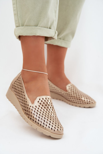 s prvkami prelamovania topánky Dámske zlatej farby Flariette