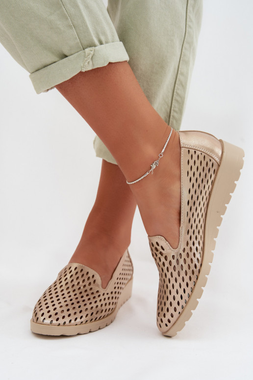 s prvkami prelamovania topánky Dámske zlatej farby Flariette