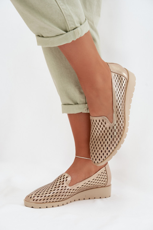 s prvkami prelamovania topánky Dámske zlatej farby Flariette