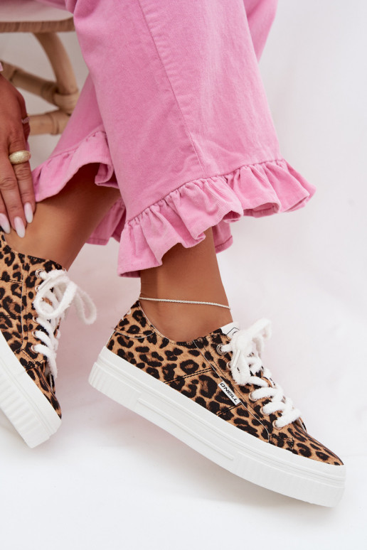 Bežná obuv s platformou O`NEILL SPINNA C INOMEN LOIN 90261009.92A so vzormi leopardej kožušiny