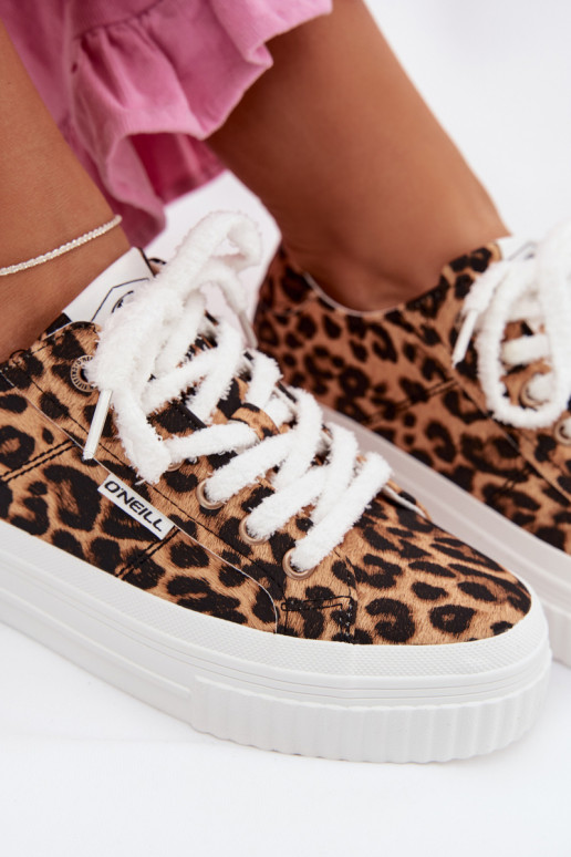 Bežná obuv s platformou O`NEILL SPINNA C INOMEN LOIN 90261009.92A so vzormi leopardej kožušiny
