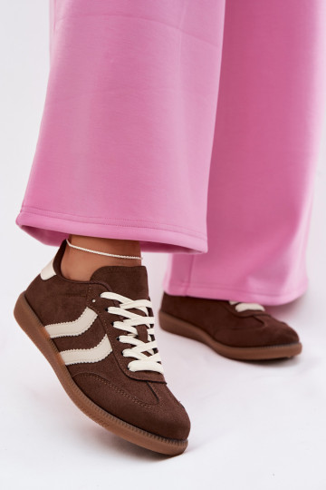 Tenisky model obuvi Dámskez eko semišuu CzekoladoIne Jesavella 2