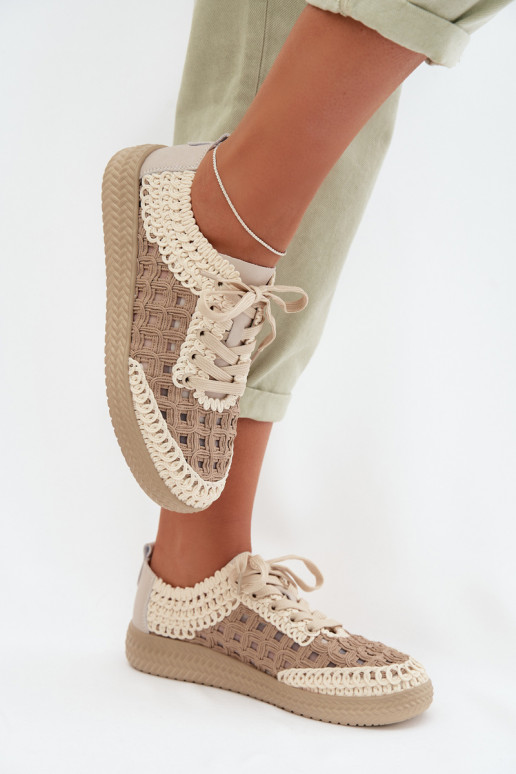 so vzormi Kožené topánky Dámske D&A GR61-5951 béžová