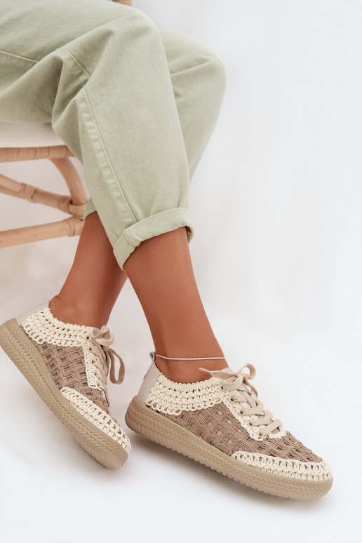 so vzormi Kožené topánky Dámske D&A GR61-5951 béžová