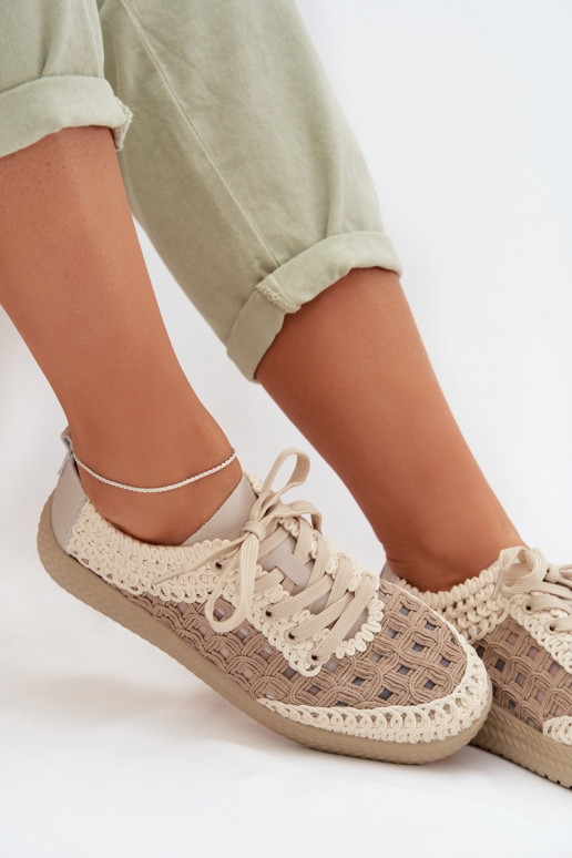 so vzormi Kožené topánky Dámske D&A GR61-5951 béžová