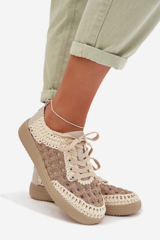 so vzormi Kožené topánky Dámske D&A GR61-5951 béžová