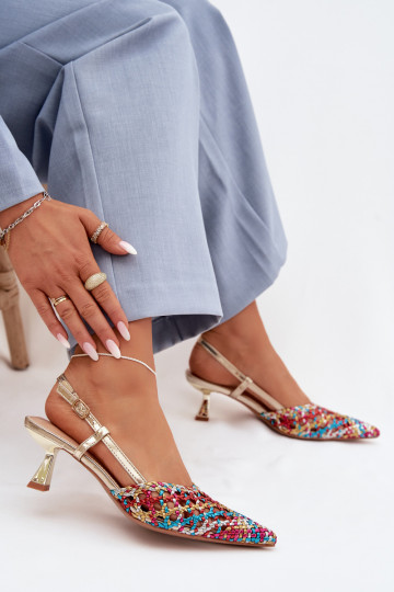 vzorované sandále Dámske s podpätkami Rôzne farby Selinae