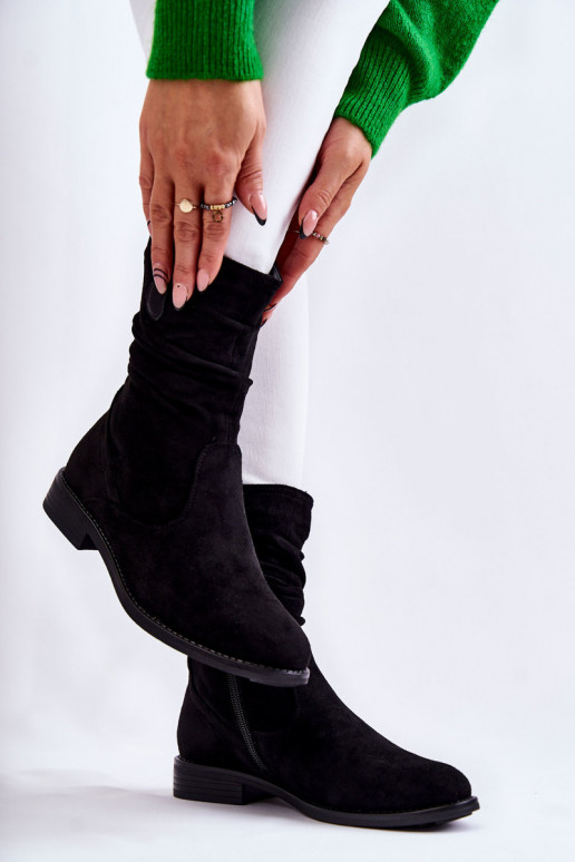 Dámske volániky Semišové topánky čierna Joanne