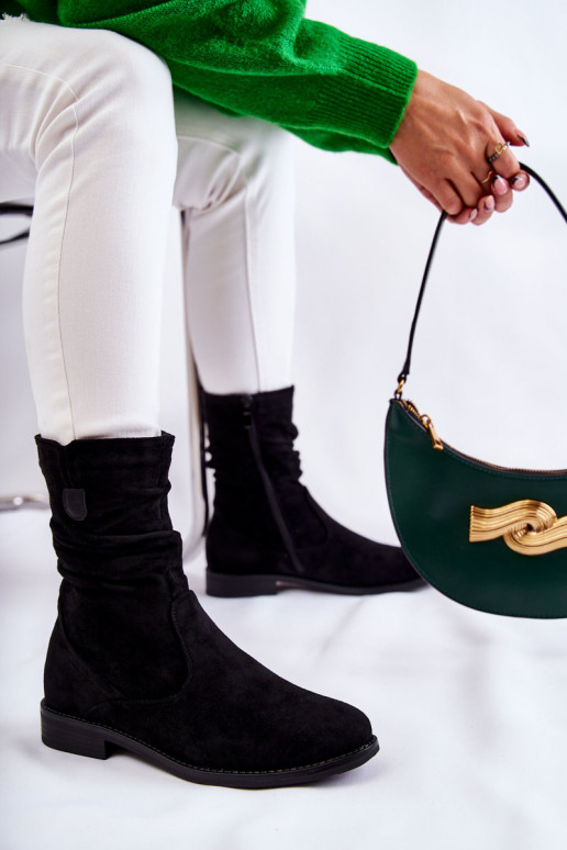 Dámske volániky Semišové topánky čierna Joanne