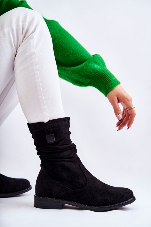 Dámske volániky Semišové topánky čierna Joanne