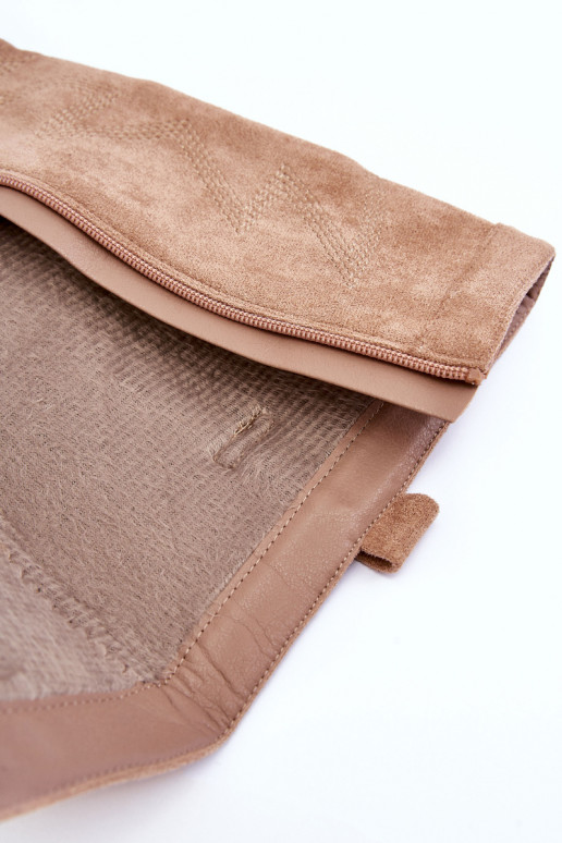 zo semišu dámske čižmy s podpätkami béžová Khabira