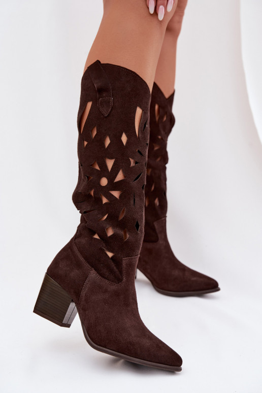 s prvkami prelamovania čižmyZapnutéturalnego zo semišuu Zazoo 3167 CzekoladoIne