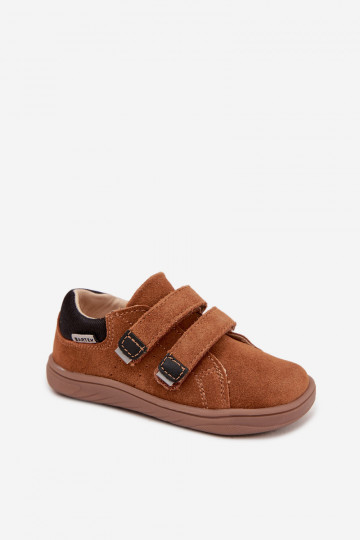 Detské kožené Barefoot topánky Bartek 8600363 hnedé
