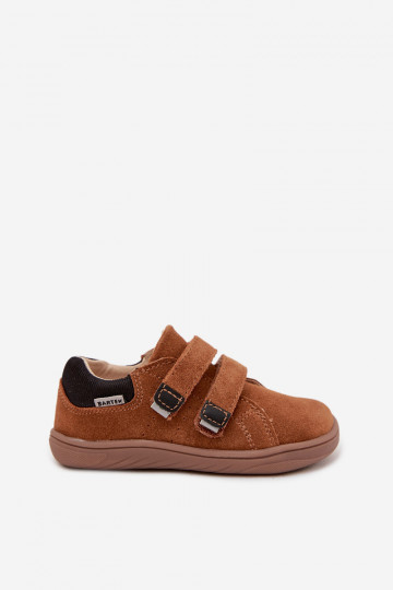 Detské kožené Barefoot topánky Bartek 8600363 hnedé 2