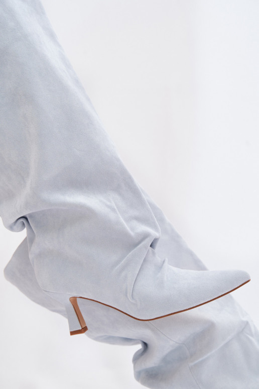 čižmySzeroką CholeInką I Márszczeniem s podpätkami svetlo modrá Harela