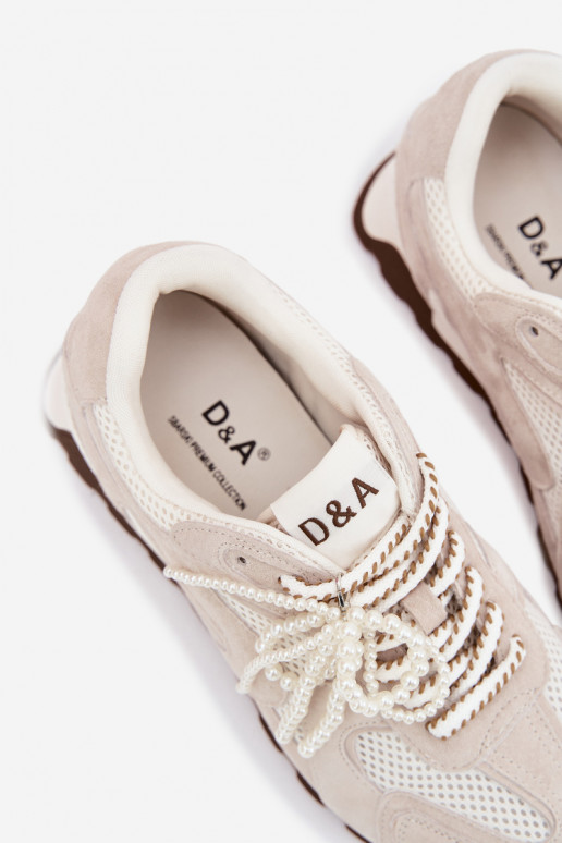 Kožené zo semišu Tenisky model obuvi Dámske MK61-0705 sivá