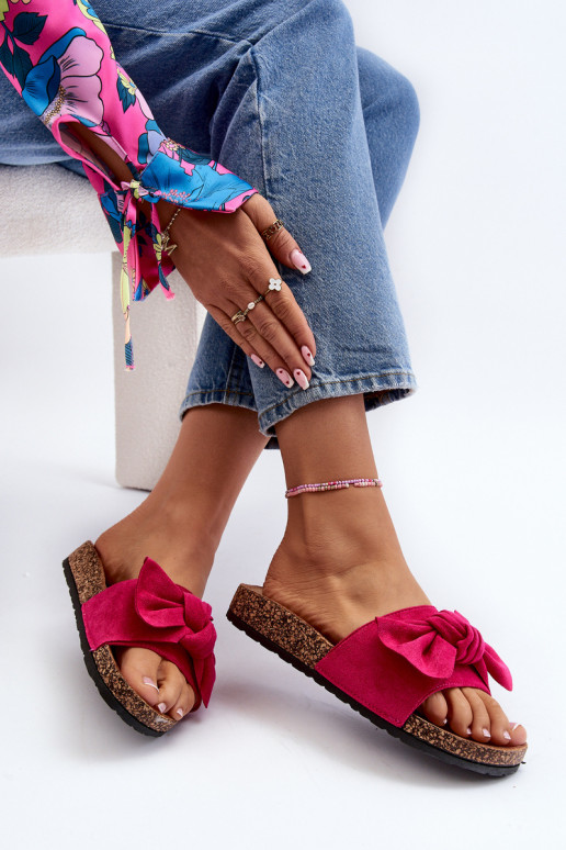 Dámske Papučeso stuhami Ružová Ezephira