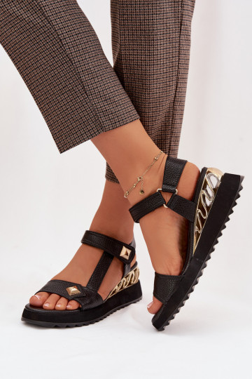 Dámske sandále Dámske s platformou D&A CR61-3070 čierna