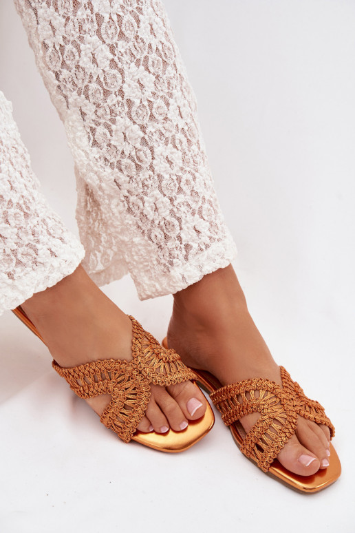 Papuče Dámsky byt oranžová Fariella