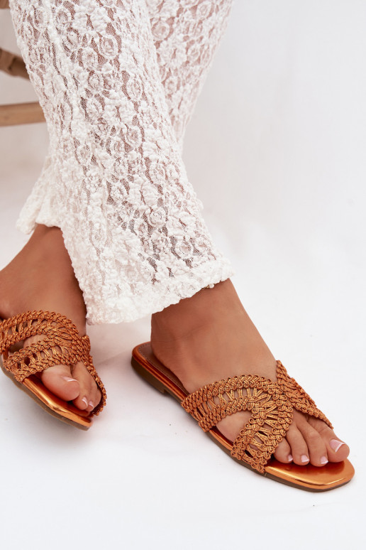 Papuče Dámsky byt oranžová Fariella