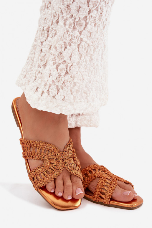 Papuče Dámsky byt oranžová Fariella