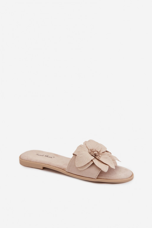 rovná sa Dámske papuče S Ornatemi s kvetinovými motívmiami slonovina Elzoria