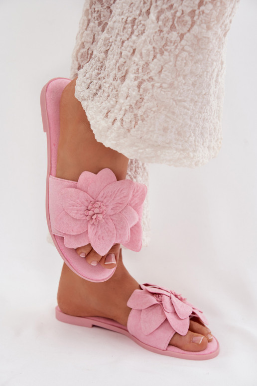 rovná sa Dámske papuče S Ornatemi s kvetinovými motívmiami Ružová Elzoria