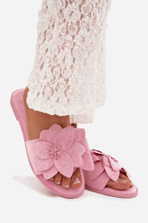 rovná sa Dámske papuče S Ornatemi s kvetinovými motívmiami Ružová Elzoria