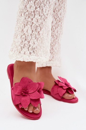 rovná sa Dámske papuče S Ornatemi s kvetinovými motívmiami Ružová Elzoria 2