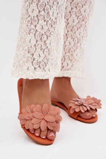 Papuče Dámsky byt S Dekoráciou oranžová Grelora 2